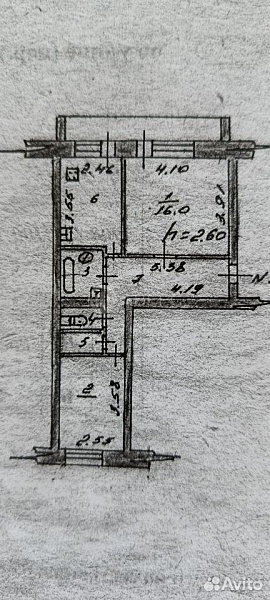 2-к квартира, 48 кв.м.